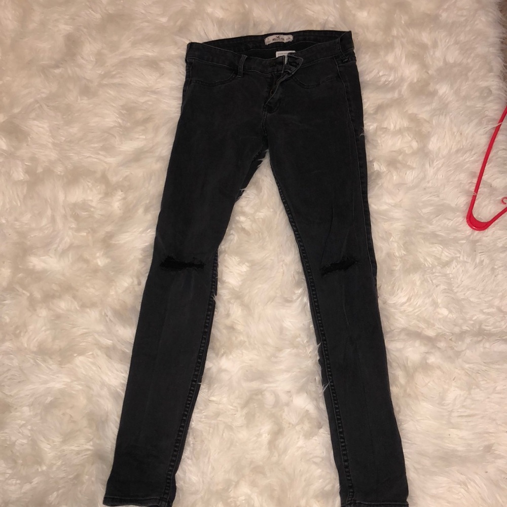Black Distressed Hollister Jeans